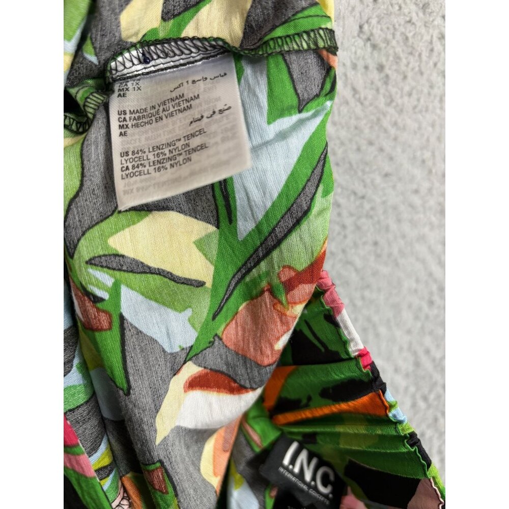 I.n.c. International Concepts Women's Plus 1X High-Rise Wide-Leg Pants Multi NWI - Picture 5 of 7